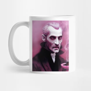 Halloween Creepy Pink Dracula Type Man Mug